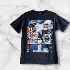 メンズ ブラック半袖Tシャツ センタープリント黒