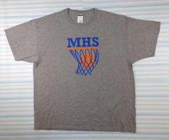 MHSバスケットボールTシャツ 2XL グレー　古着