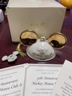 値下げ中　LENOX Mickey Mouse Club 50周年　陶器 LENOX Mickey Mouse Club 50周年陶器