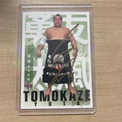 大相撲　十両　友風　直筆　サイン　カード