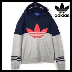 90s adidas アディダス パーカー バイカラー トレフォイル かわいい