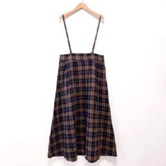 美品 KELEN ヴィンテージライクチェックスカート EVA ネイビー