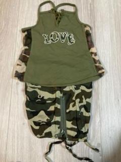迷彩 LOVE タンクトップ ショートパンツ セット