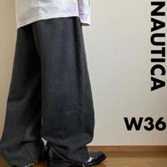 送料無料 百貨店 NAUTICA 極太00s 先染めブラックバギーデニム メルカリ - B系HIPHOP パンツ