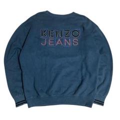 希少 KENZO JEANS 高田賢三似顔絵プリント スウェット F 北斎タグ 希少 KENZO JEANS 高田賢三似顔絵プリント スウェット F 北斎