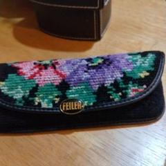 FEILER 花柄刺繍 メガネケース