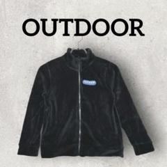OUTDOOR キッズ フリースジャケット モックネック (140) ブラック