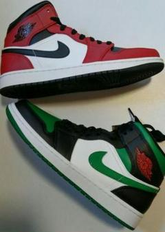 【jordan二種盛り❗】NIKE エアジョーダン1mid シカゴ ・グリーン