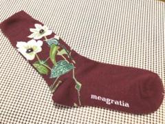 新品　訳アリ！meagratia　メアグラーティア　クレマチス柄　ソックスのサムネイル