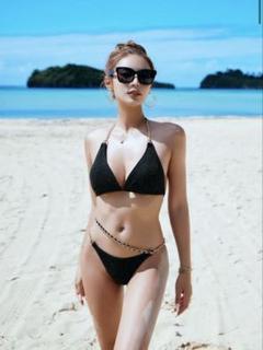 ALENCY アレンシー ラメニットビキニBLACK ALENCY ラメニットビキニ BLACK - メルカリ