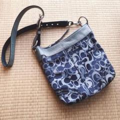 Coach ショルダーバッグ ネイビー/グレー