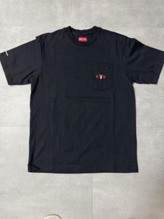 Supreme ブラック Tシャツ Lサイズ ポケット付き - メルカリ