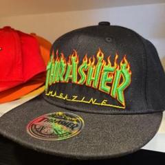 【レアカラー】THRASHER×ファイヤーパターン×キャップ