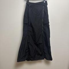 黒の光沢ロングスカート　Bou Jeloud ブージュルード