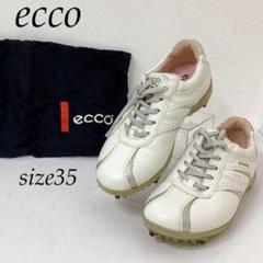 ecco エコー　ゴルフシューズ　レザー　35 ホワイト