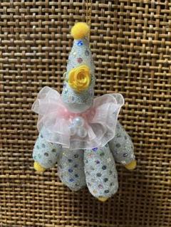 【ハンドメイド】魔除け用ピエロ ストラップ付