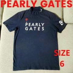 PEARLY GATES モックネックシャツ ネイビーサイズ5 PEARLY GATES☆パーリーゲイツモックネックシャツ☆ネイビー