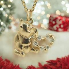 N297 ●4℃　ディズニー　くまのプーさん　天然ダイヤモンドネックレス N297 ○4℃ ディズニー くまのプーさん 天然ダイヤモンド