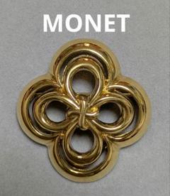 MONET 金張りブローチ Monet モネ ゴールドトーン フラワー カーネーション ブローチ