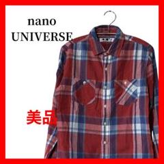 メンズ 長袖シャツ チェック柄 赤 M/L アメカジ風 B1786