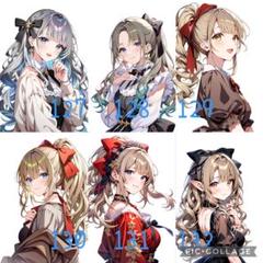 127~人物ステッカー 女性 女の子 シール コラージュ素材