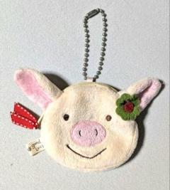 平成レトロ　豚ちゃんの顔 コインケース 小型