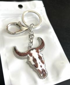 牛　カウボーイ　キーホルダー