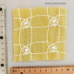 ミナペルホネン♡リネン ワンピース 刺繍 ベルト cantuccio 黄色
