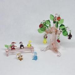 ガラス細工⭐︎フルーツの木と小人の妖精セット - メルカリ