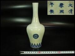 中国美術 青花 首長瓶 高25cm(K-A202) 中国美術 青花 首長瓶 高25cm(K-A202) - メルカリ