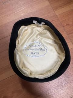 SOLARIS&CO レザーハット、ベレー帽/黒