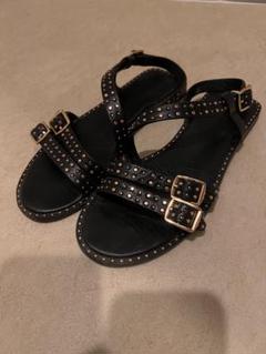 ZARA ザラ　チャンキーサンダル　スタッズ　スライドサンダル　41　26cm ZARA - ZARA ザラ チャンキーサンダル スタッズ スライド