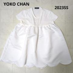 YOKO CHAN ハーフスリーブヘムスカラップカットソー Aライン YOKO CHAN ハーフスリーブヘムスカラップカットソー Aライン