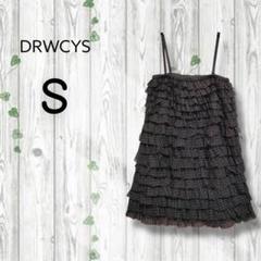 ドロシーズ　キャミトップス　ティアード　水玉　ティアードスカート2way　黒