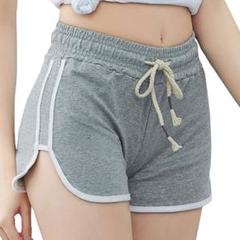 ショートパンツ 夏 綿ストレッチ スポーツ レディース 短パン グレー