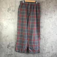 Z3654古着　チェックパンツ　パジャマパンツ　グレー　赤　緑　白　黒　黄