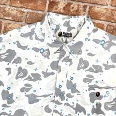 A BATHING APE 半袖シャツ カモフラージュ　サイズL グレー
