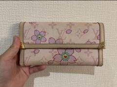 ルイヴィトン 長財布 モノグラムチェリーブロッサム 桜柄 箱無し