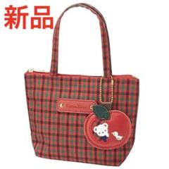 （美品）familiar ♡リンゴ柄 手提げバッグNAO ファミリア りんご柄 手提げ トートバッグ - メルカリ