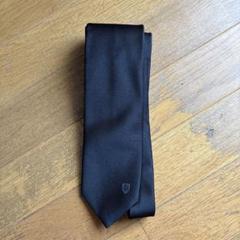 美品 バーバリーブラックレーベル ネクタイ ハイブランド ソリッドタイ 無地 紺 BLUE LABEL / BLACK LABEL CRESTBRIDGE / ブルーレーベル