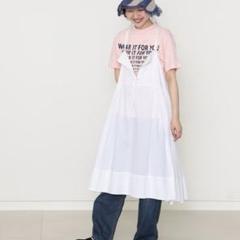美品 ビームスボーイ ユーロ ギャザー キャミ ワンピース ホワイト 綿 麻 美品 ビームスボーイ ユーロ ギャザー キャミ ワンピース