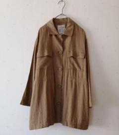 秋色スタディオクリップ新品6160円ベージュ リネン52%シャツジャケット