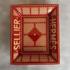 HERMES SELLIER 赤 陶器トレイ 灰皿 アッシュトレイ - メルカリ