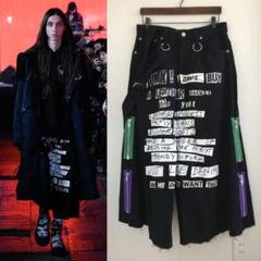 KIDILL×Jamie Reid キディル 20AW 袴デニムパンツ 黒 44