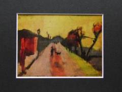 岸田劉生、【築地居留地風景】、新品高級額 額装付、年代物・希少画集画 岸田劉生、【築地居留地風景】、新品高級額 額装付、年代物