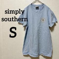 simply southern 【S】ライトブルー Tシャツ バックプリント