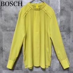 【未使用】BOSCH ボッシュ フロントタックブラウス シフォン ブラウス 黄色 未使用】BOSCH ボッシュ フロントタックブラウス シフォン