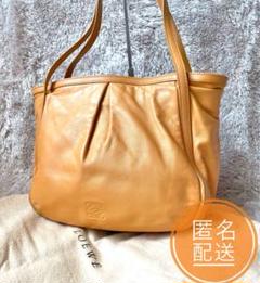 美品✨　ロエベ　アナグラム　シープスキン　ハンドバッグ　ラムレザー　保存袋付き 美品✨ ロエベ アナグラム シープスキン ハンドバッグ