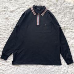 Munsing wear 刺繍　長袖　ハーフジップ　シャツ　ロンT