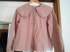お値下げ♥チェック♥丸襟ブラウスのサムネイル